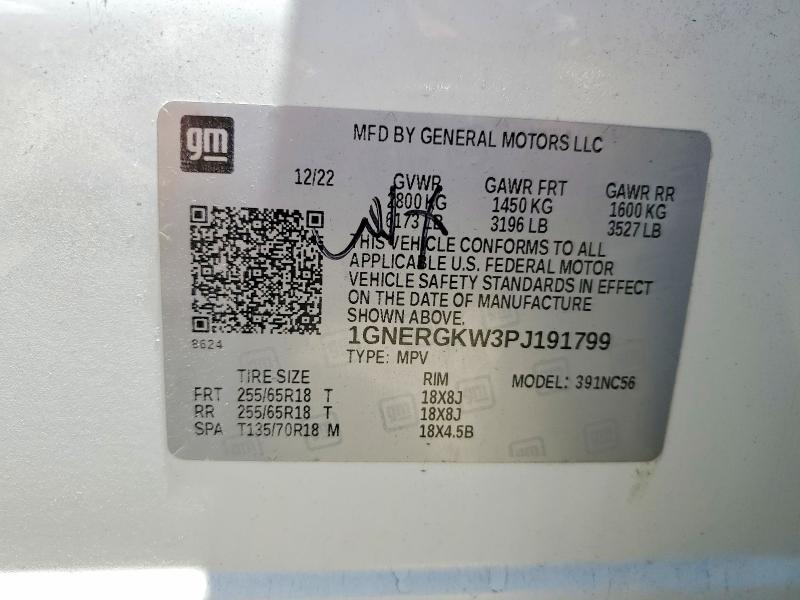 2023 Chevrolet Traverse მანქანა იყიდება აუქციონზე, vin: 1GNERGKW3PJ191799, აუქციონის ნომერი: 58402826