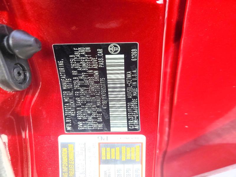 56244366 :رقم المزاد ، 4T1BF1FK7GU537775 vin ، 2016 Toyota Camry مزاد بيع