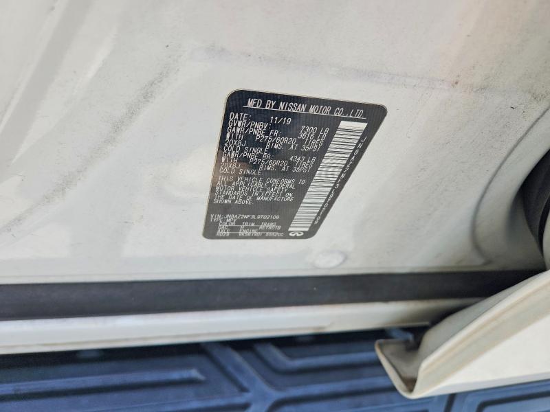 57133086 :رقم المزاد ، JN8AZ2NF3L9702109 vin ، 2020 Infiniti Qx80 مزاد بيع