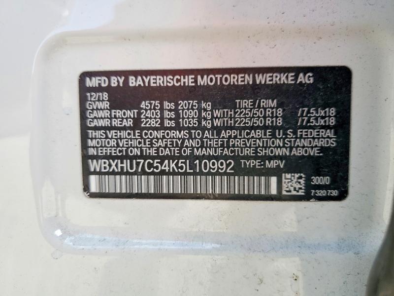 Продаж на аукціоні авто 2019 Bmw X1, vin: WBXHU7C54K5L10992, номер лоту: 57823516