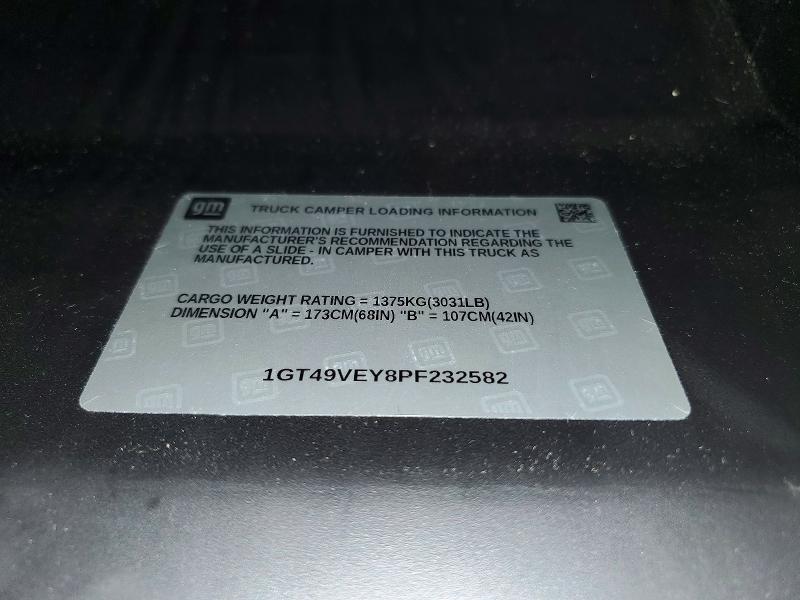 Auction sale of the 2023 Gmc Sierra, vin: 1GT49VEY8PF232582, lot number: 59287126