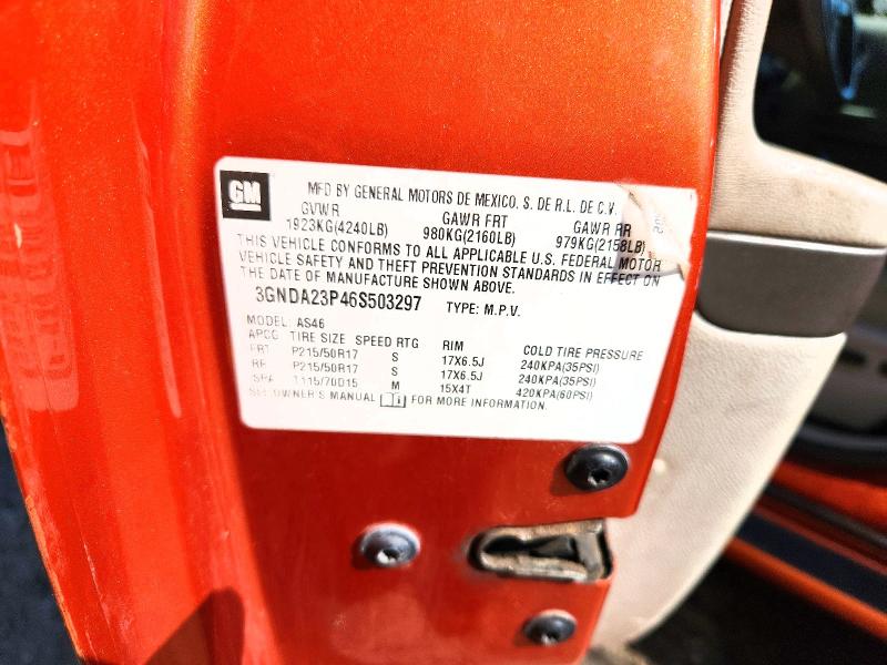 Продажа на аукционе авто 2006 Chevrolet Hhr, vin: 3GNDA23P46S503297, номер лота: 58569256