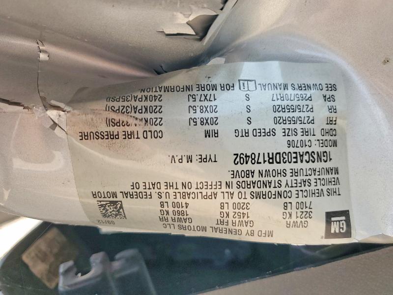 58784466 :رقم المزاد ، 1GNSCAE03DR178492 vin ، 2013 Chevrolet Tahoe مزاد بيع