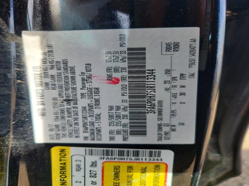 Продаж на аукціоні авто 2018 Ford Fusion, vin: 3FA6P0H75JR113344, номер лоту: 55981216