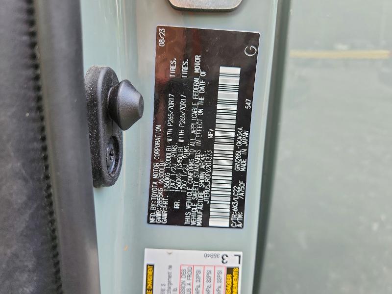 2023 Toyota 4runner მანქანა იყიდება აუქციონზე, vin: JTERU5JR0P6201373, აუქციონის ნომერი: 59019906
