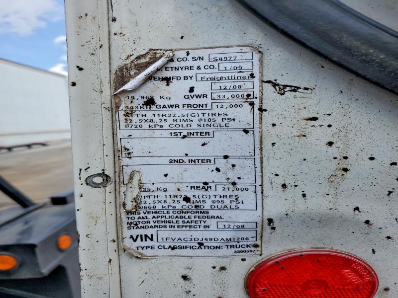 55014636 :رقم المزاد ، 1FVAC2DJ49DAM1206 vin ، 2009 Freightliner M2 مزاد بيع