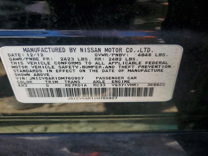 Продажа на аукционе авто 2013 Infiniti G37 Sedan, vin: JN1CV6AR1DM760907, номер лота: 57961316