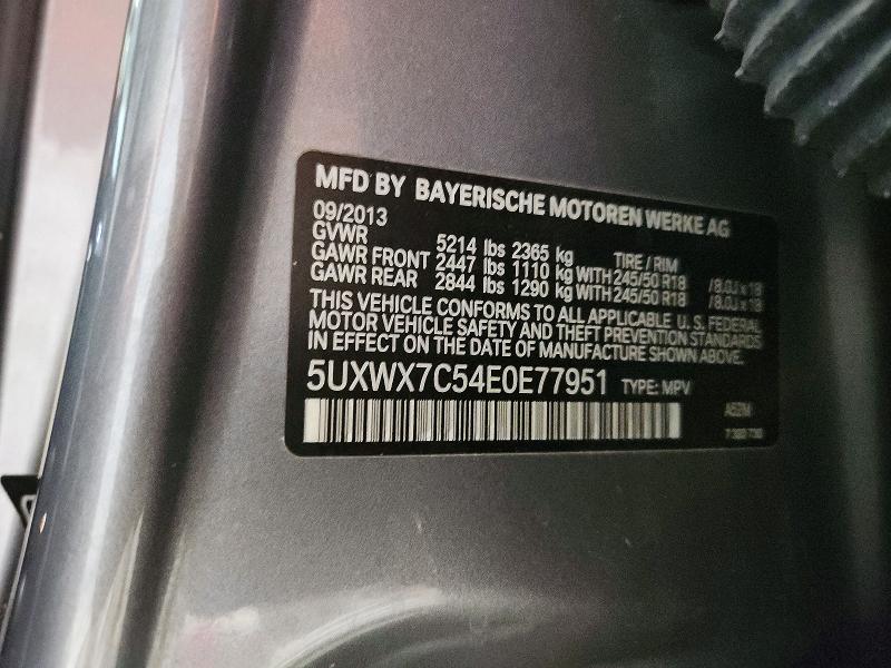 Продаж на аукціоні авто 2014 Bmw X3, vin: 5UXWX7C54E0E77951, номер лоту: 55963256