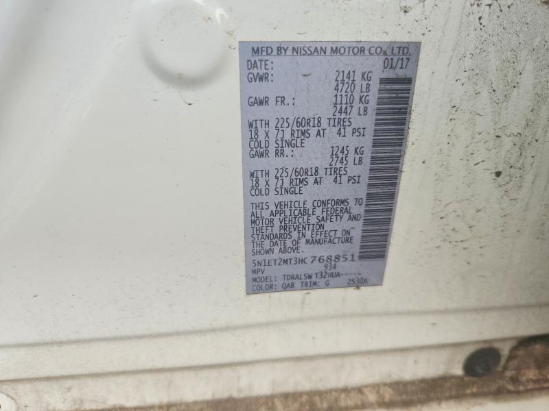 Продаж на аукціоні авто 2017 Nissan Rogue Hybrid, vin: 5N1ET2MT3HC768851, номер лоту: 56607706