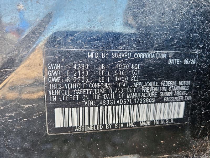 Aukcja sprzedaży 2020 Subaru Impreza, vin: 4S3GTAD67L3723809, numer aukcji: 55436386