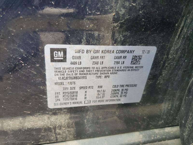 Продаж на аукціоні авто 2021 Buick Encore, vin: KL4CJESB6MB341915, номер лоту: 57643386