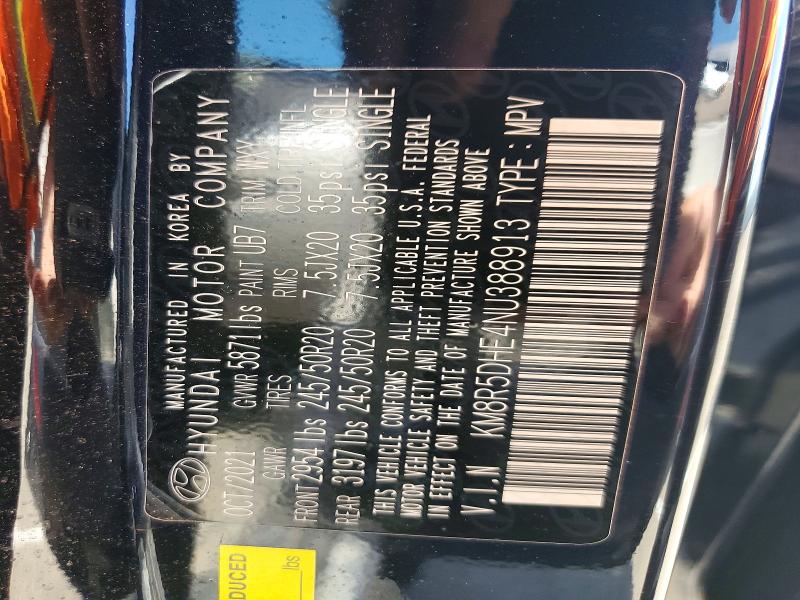 Aukcja sprzedaży 2022 Hyundai Palisade, vin: KM8R5DHE4NU388913, numer aukcji: 57351216