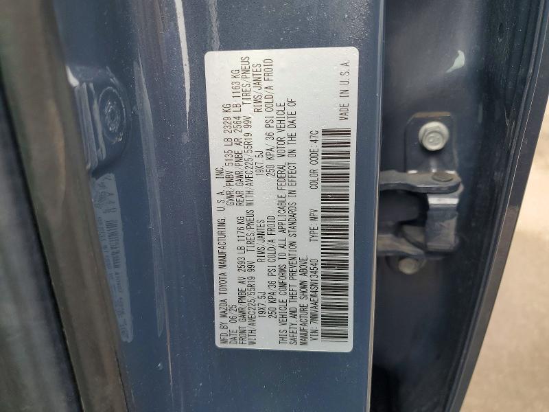 56325406 :رقم المزاد ، 7MMVAAEW4SN134540 vin ، 2025 Mazda Cx-50 مزاد بيع