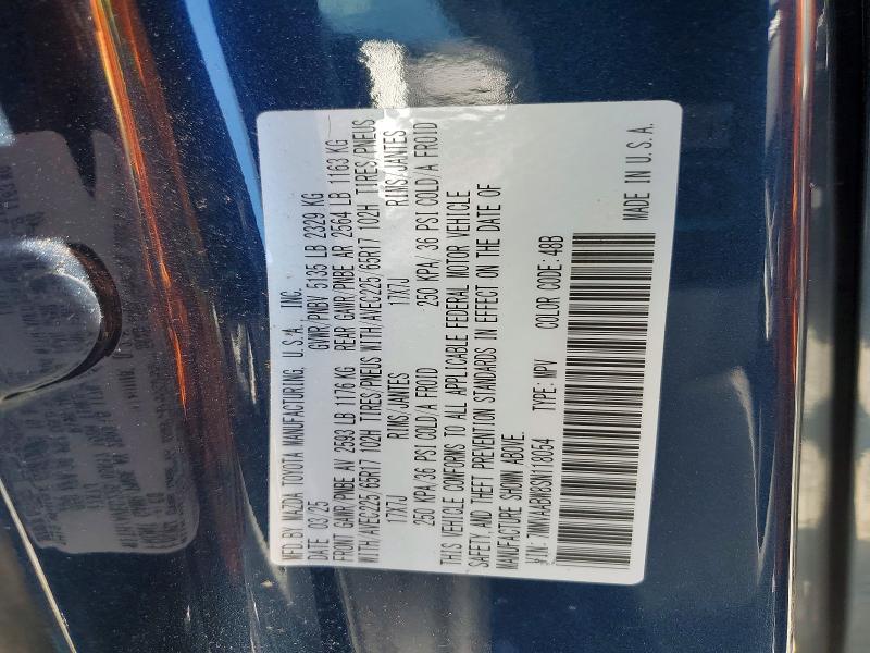 57080236 :رقم المزاد ، 7MMVAABW8SN118054 vin ، 2025 Mazda Cx-50 مزاد بيع