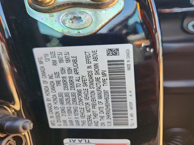 Продажа на аукционе авто 2017 Honda Cr-v, vin: 2HKRW2H80HH602097, номер лота: 55613756