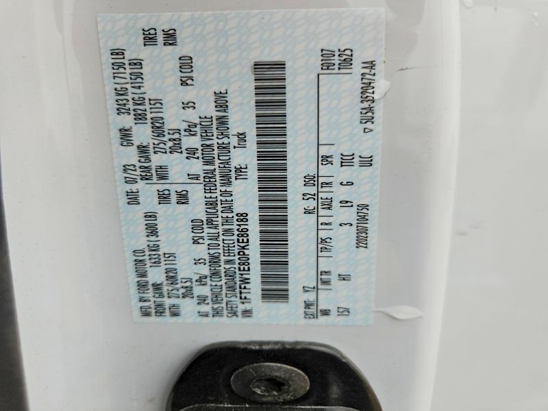 55162066 :رقم المزاد ، 1FTFW1E80PKE86188 vin ، 2023 Ford F150 مزاد بيع