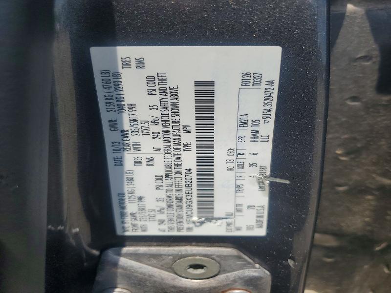 Продаж на аукціоні авто 2014 Ford Escape, vin: 1FMCU9GX3EUB20704, номер лоту: 59147036