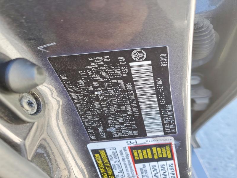 57370476 :رقم المزاد ، 4T4BF1FK2DR281885 vin ، 2013 Toyota Camry مزاد بيع