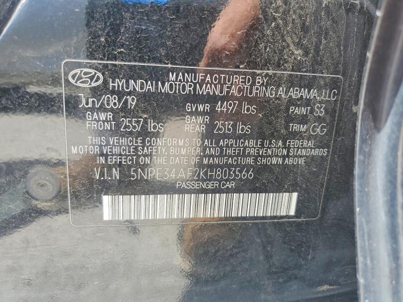 Aukcja sprzedaży 2019 Hyundai Sonata, vin: 5NPE34AF2KH803566, numer aukcji: 57925856