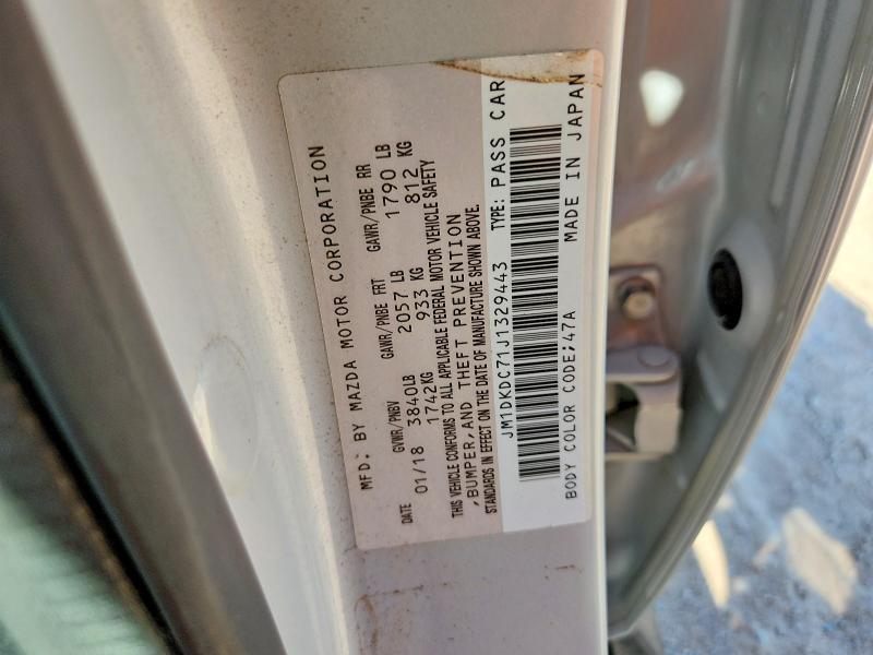 57602816 :رقم المزاد ، JM1DKDC71J1329443 vin ، 2018 Mazda Cx-3 مزاد بيع