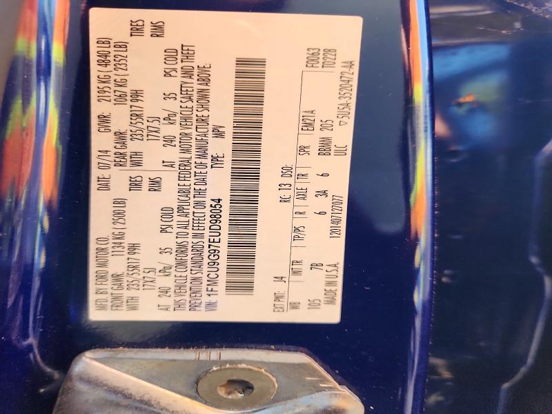 58586666 :رقم المزاد ، 1FMCU9G97EUD98054 vin ، 2014 Ford Escape مزاد بيع