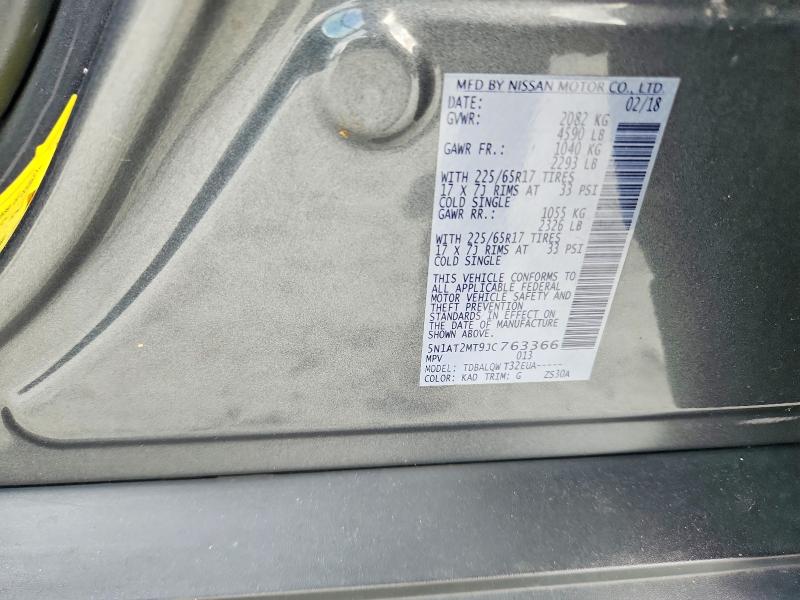 Aukcja sprzedaży 2018 Nissan Rogue, vin: 5N1AT2MT9JC763366, numer aukcji: 56575376