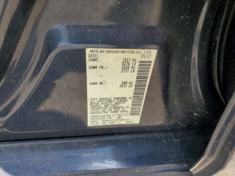 Aukcja sprzedaży 2017 Nissan Altima, vin: 1N4AL3AP5HC273217, numer aukcji: 58584046
