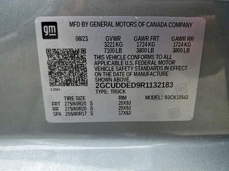 56307116 :رقم المزاد ، 2GCUDDED9R1132183 vin ، 2024 Chevrolet Silverado مزاد بيع