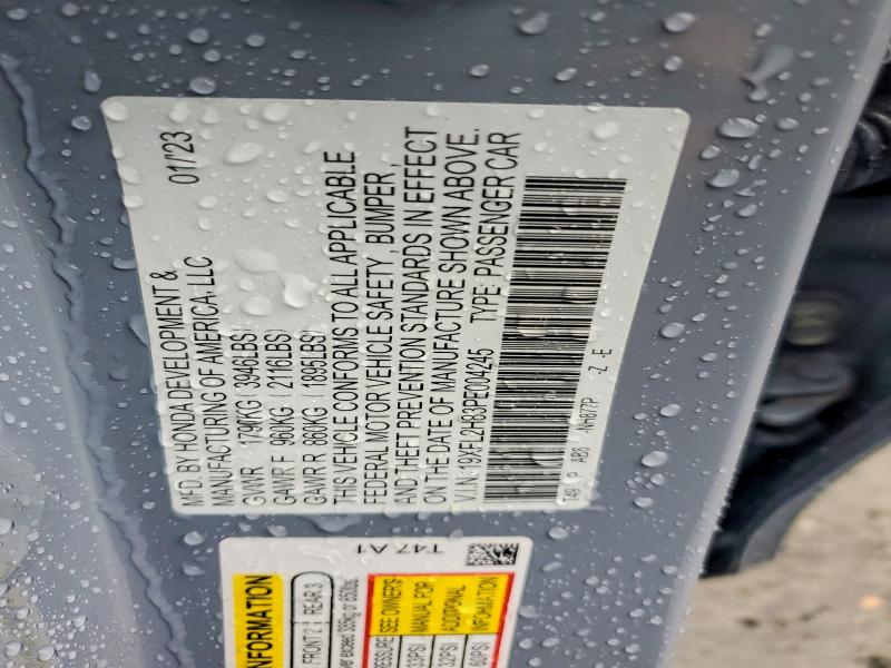 Aukcja sprzedaży 2023 Honda Civic, vin: 19XFL2H83PE004245, numer aukcji: 56450936