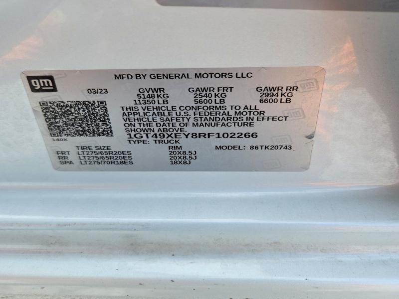 Продажа на аукционе авто 2024 Gmc Sierra, vin: 1GT49XEY8RF102266, номер лота: 58903276