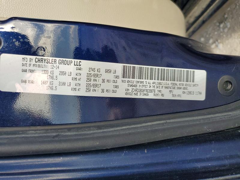 Продажа на аукционе авто 2015 Dodge Grand Caravan, vin: 2C4RDGBG0FR639878, номер лота: 56219356