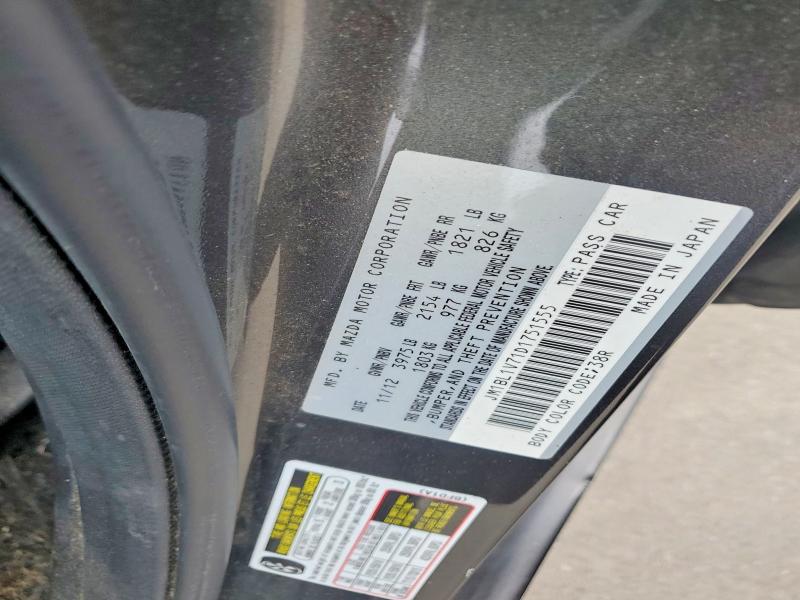 2013 Mazda 3 მანქანა იყიდება აუქციონზე, vin: JM1BL1V71D1751555, აუქციონის ნომერი: 57314846