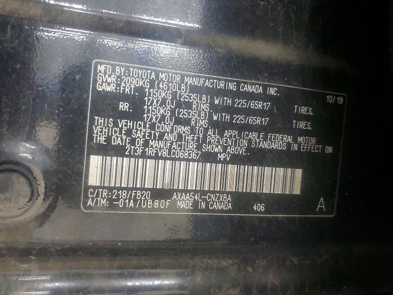 Продажа на аукционе авто 2020 Toyota Rav4, vin: 2T3F1RFV8LC068367, номер лота: 57147396