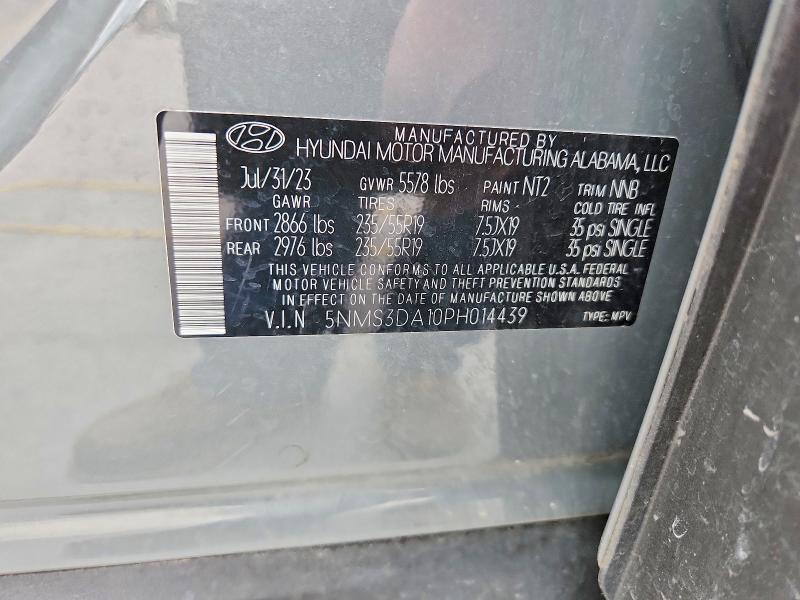 Aukcja sprzedaży 2023 Hyundai Santa Fe, vin: 5NMS3DA10PH014439, numer aukcji: 58408236