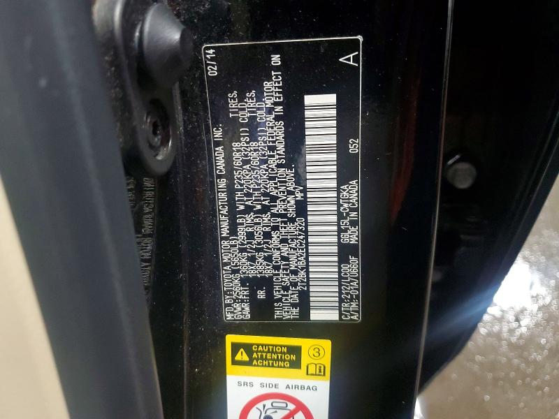58914536 :رقم المزاد ، 2T2BK1BA2EC247320 vin ، 2014 Lexus Rx 350 مزاد بيع