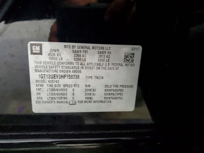 Продажа на аукционе авто 2017 Gmc Sierra, vin: 1GT12UEY0HF158738, номер лота: 56462446