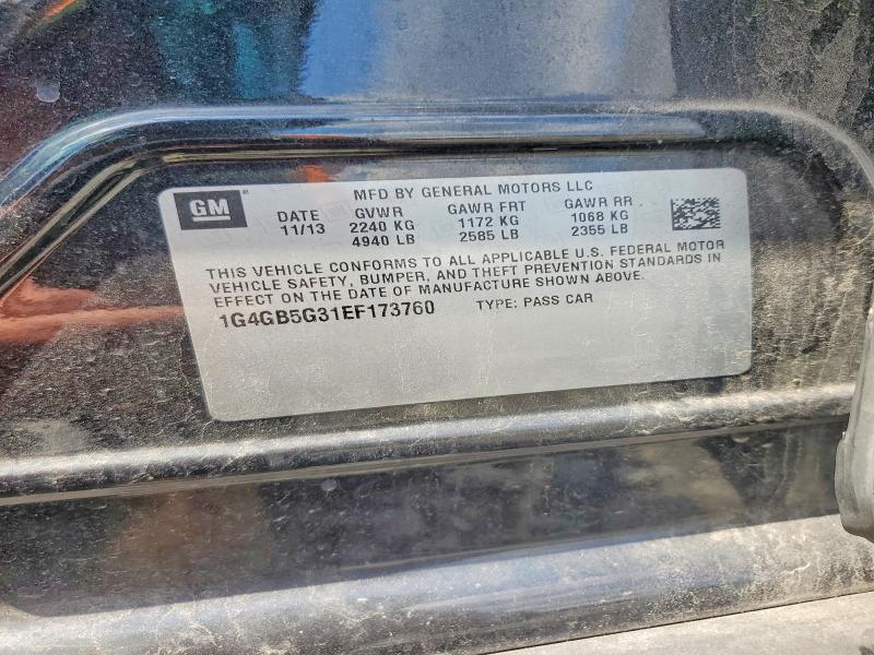 2014 Buick Lacrosse მანქანა იყიდება აუქციონზე, vin: 1G4GB5G31EF173760, აუქციონის ნომერი: 58607766