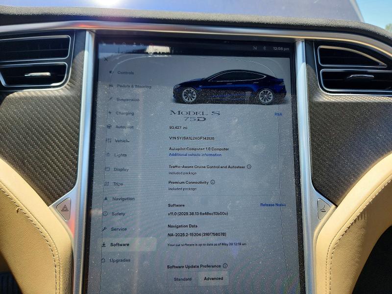 Продаж на аукціоні авто 2016 Tesla Model S, vin: 5YJSA1E2XGF143135, номер лоту: 56540926