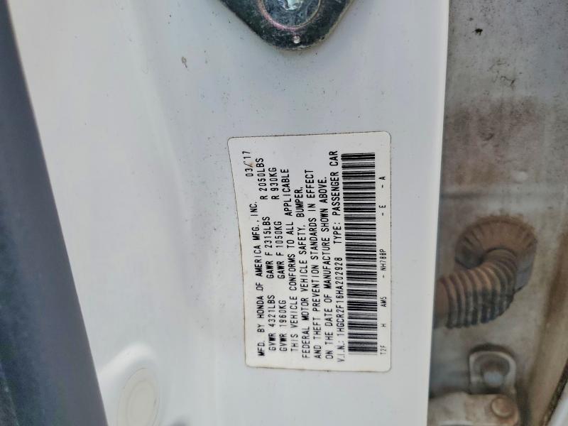 Aukcja sprzedaży 2017 Honda Accord, vin: 1HGCR2F16HA202928, numer aukcji: 57820826