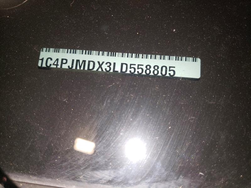 56764356 :رقم المزاد ، 1C4PJMDX3LD558805 vin ، 2020 Jeep Cherokee مزاد بيع