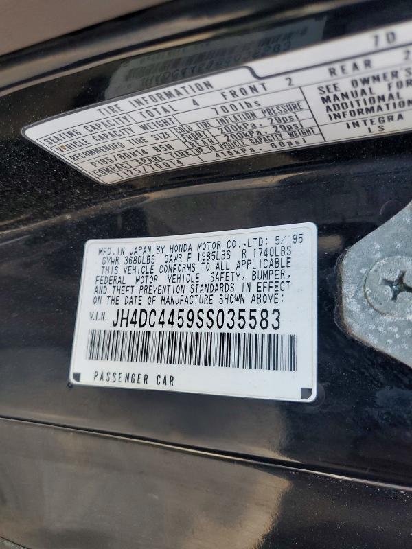 57647746 :رقم المزاد ، JH4DC4459SS035583 vin ، 1995 Acura Integra مزاد بيع