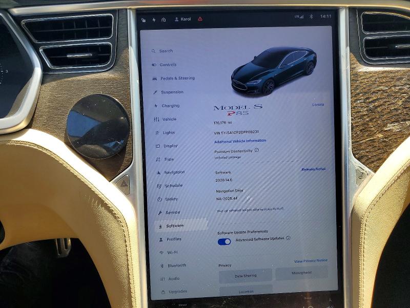 Продаж на аукціоні авто 2013 Tesla Model S, vin: 5YJSA1CP2DFP08231, номер лоту: 56540996