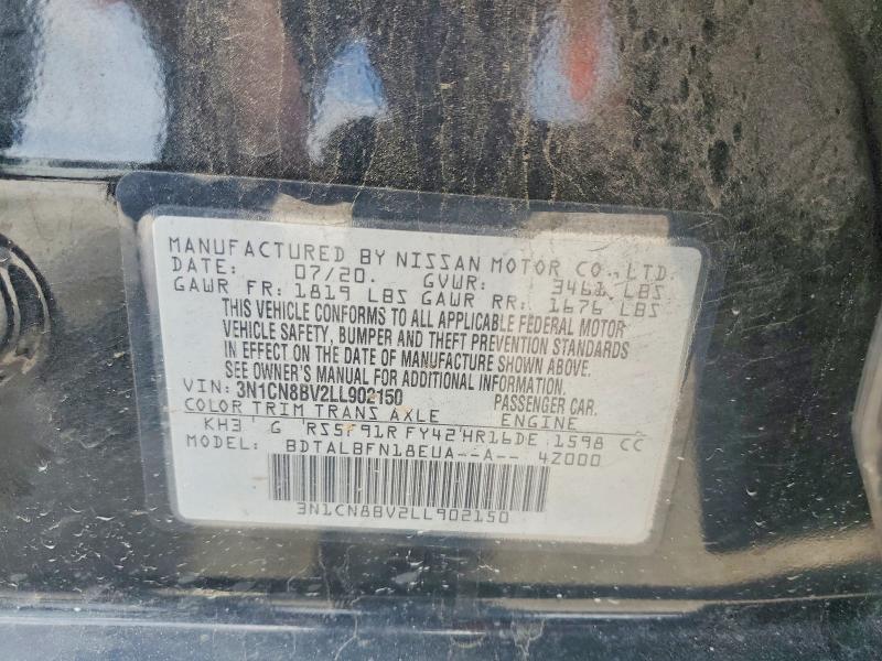 Aukcja sprzedaży 2020 Nissan Versa, vin: 3N1CN8BV2LL902150, numer aukcji: 56693766