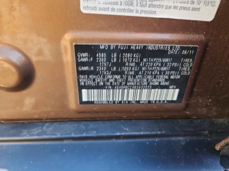 Aukcja sprzedaży 2011 Subaru Outback, vin: 4S4BRBCC4B3432023, numer aukcji: 57885916