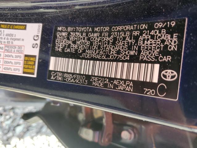 Продаж на аукціоні авто 2020 Toyota Corolla, vin: JTDEPRAE6LJ077504, номер лоту: 57375006