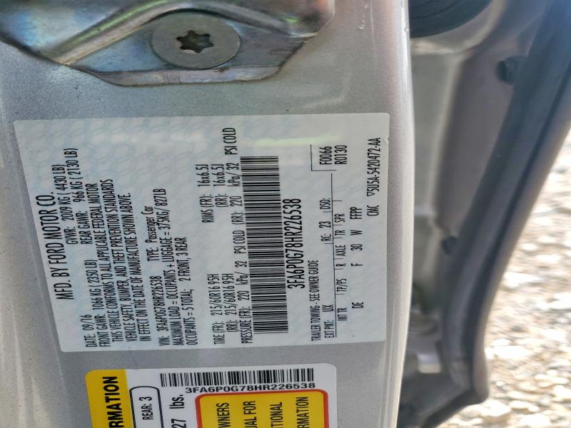 Aukcja sprzedaży 2017 Ford Fusion, vin: 3FA6P0G78HR226538, numer aukcji: 56716926