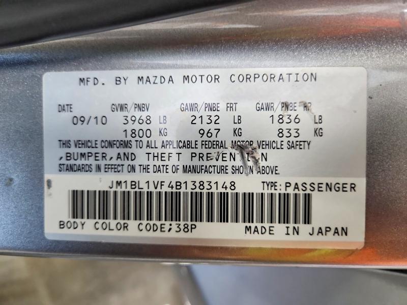 Aukcja sprzedaży 2011 Mazda 3, vin: JM1BL1VF4B1383148, numer aukcji: 58093196
