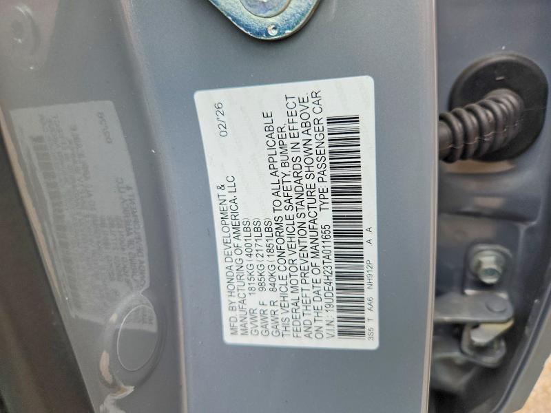 58703306 :رقم المزاد ، 19UDE4H23TA011655 vin ، 2026 Acura Integra مزاد بيع