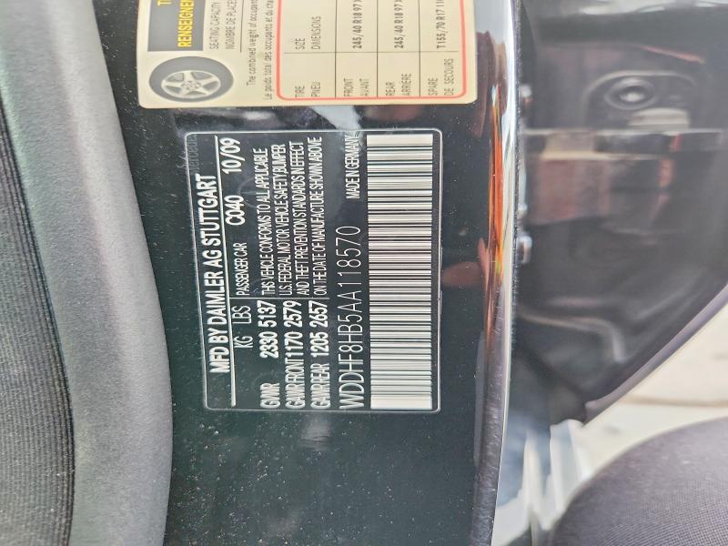 55439036 :رقم المزاد ، WDDHF8HB5AA118570 vin ، 2010 Mercedes-benz E مزاد بيع