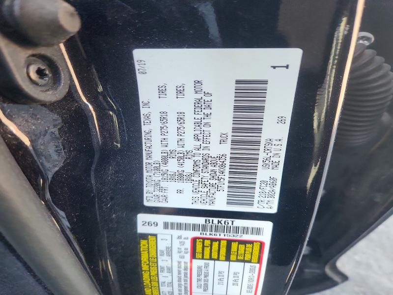 Aukcja sprzedaży 2019 Toyota Tundra, vin: 5TFUY5F14KX864356, numer aukcji: 55911256